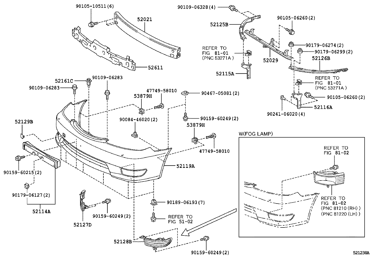 2002 Toyota Camry Front End Parts Diagram