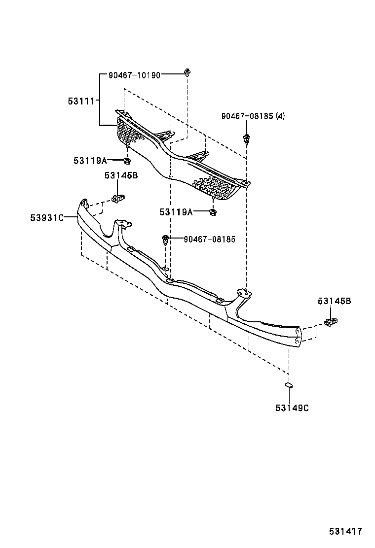  YARIS ECHO VERSO |  RADIATOR GRILLE