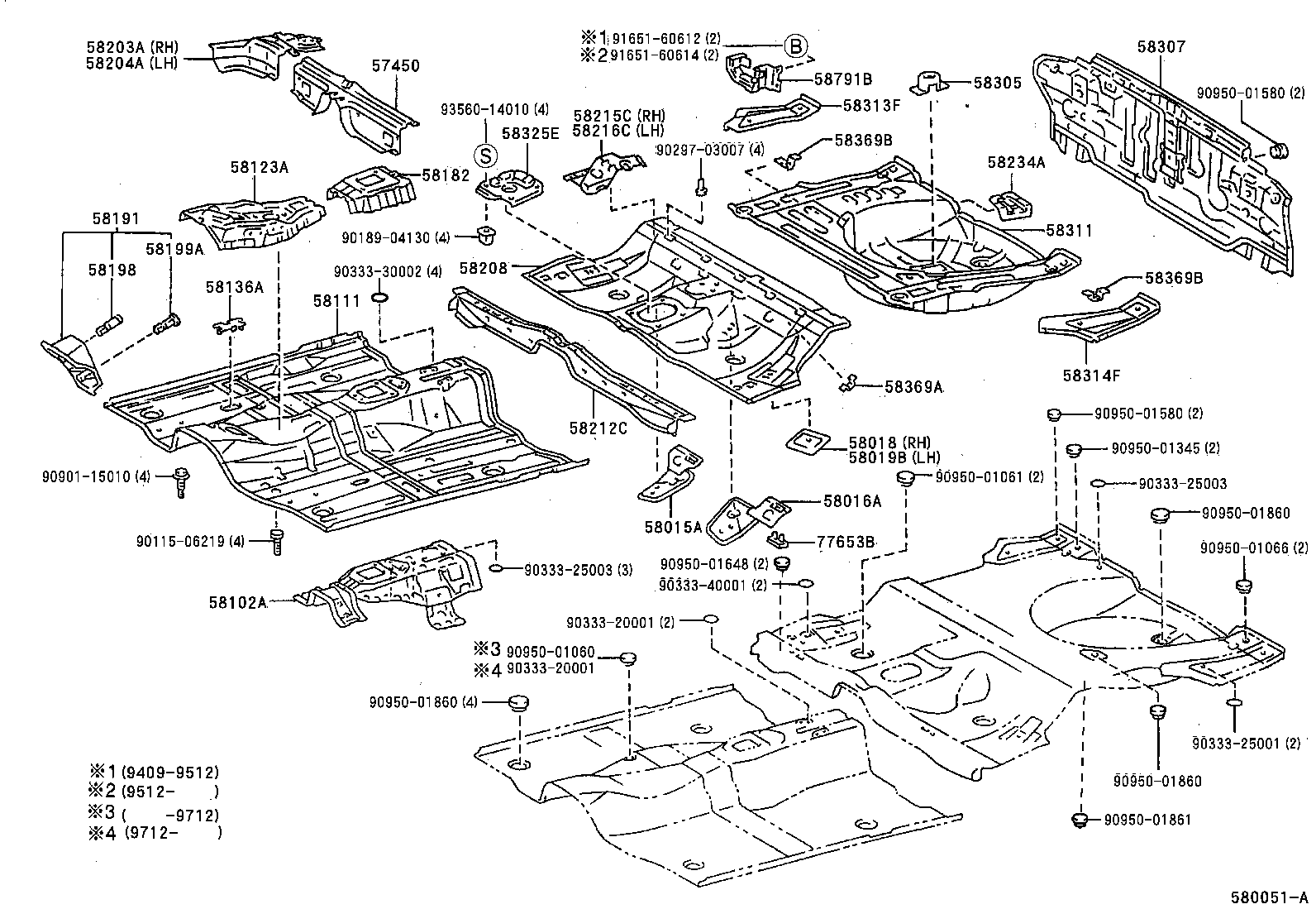  CELICA |  FLOOR PAN LOWER BACK PANEL