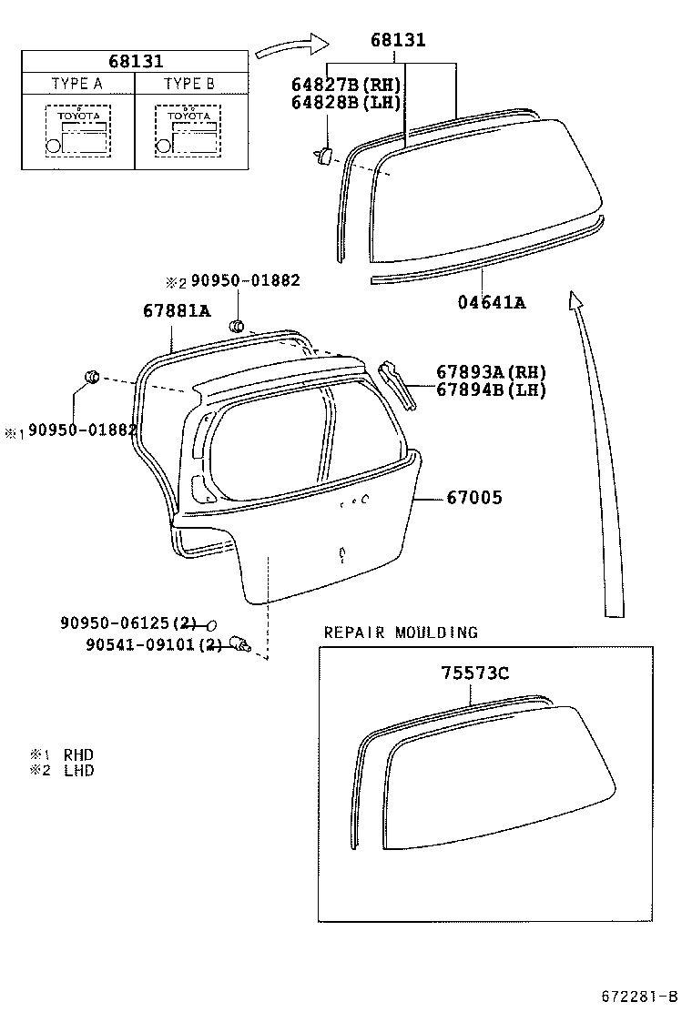  YARIS |  BACK DOOR PANEL GLASS