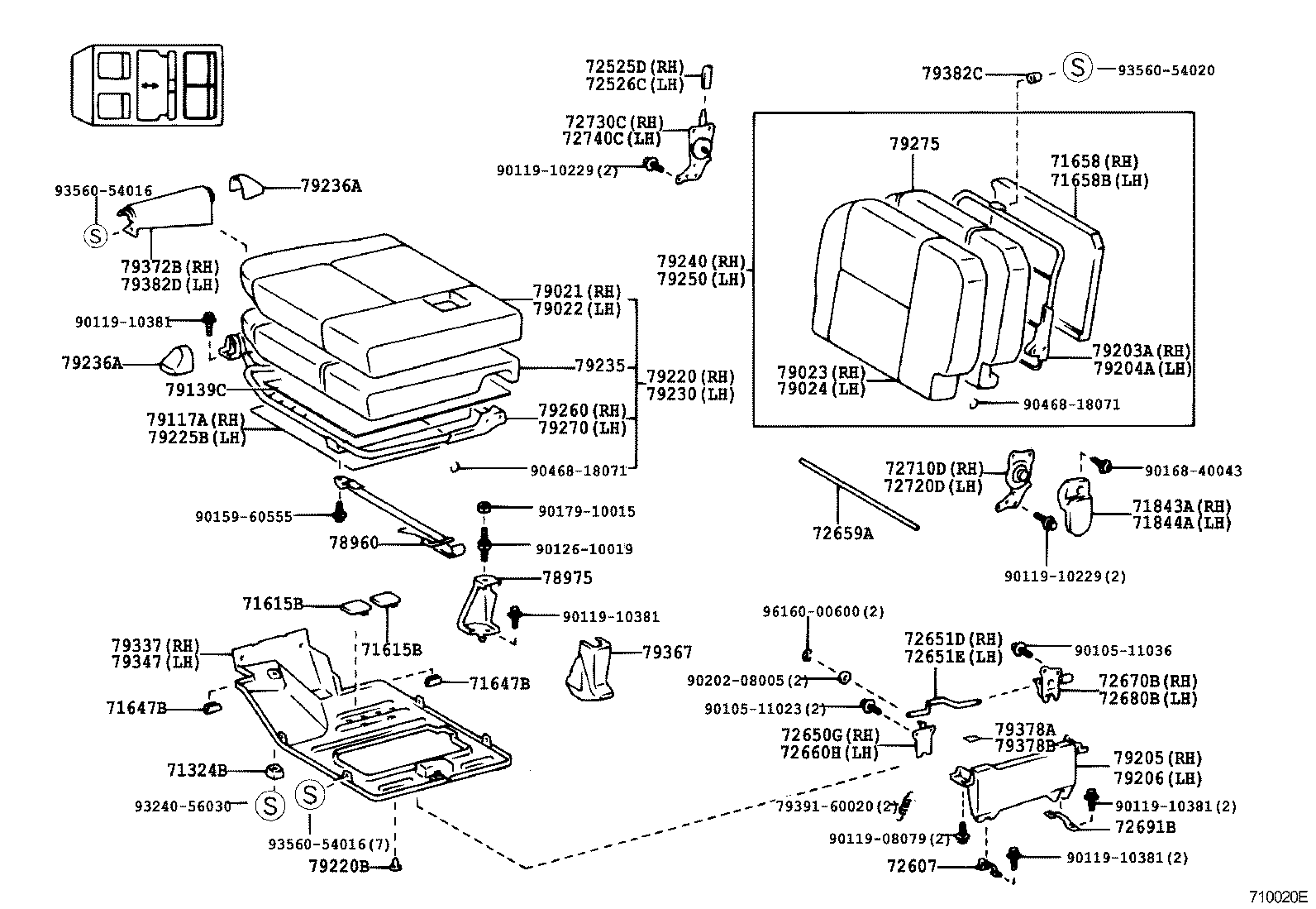  LAND CRUISER 90 |  SEAT SEAT TRACK