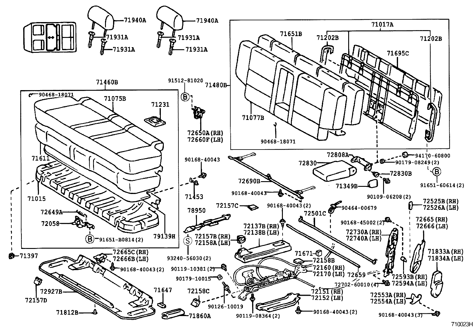  LAND CRUISER 90 |  SEAT SEAT TRACK