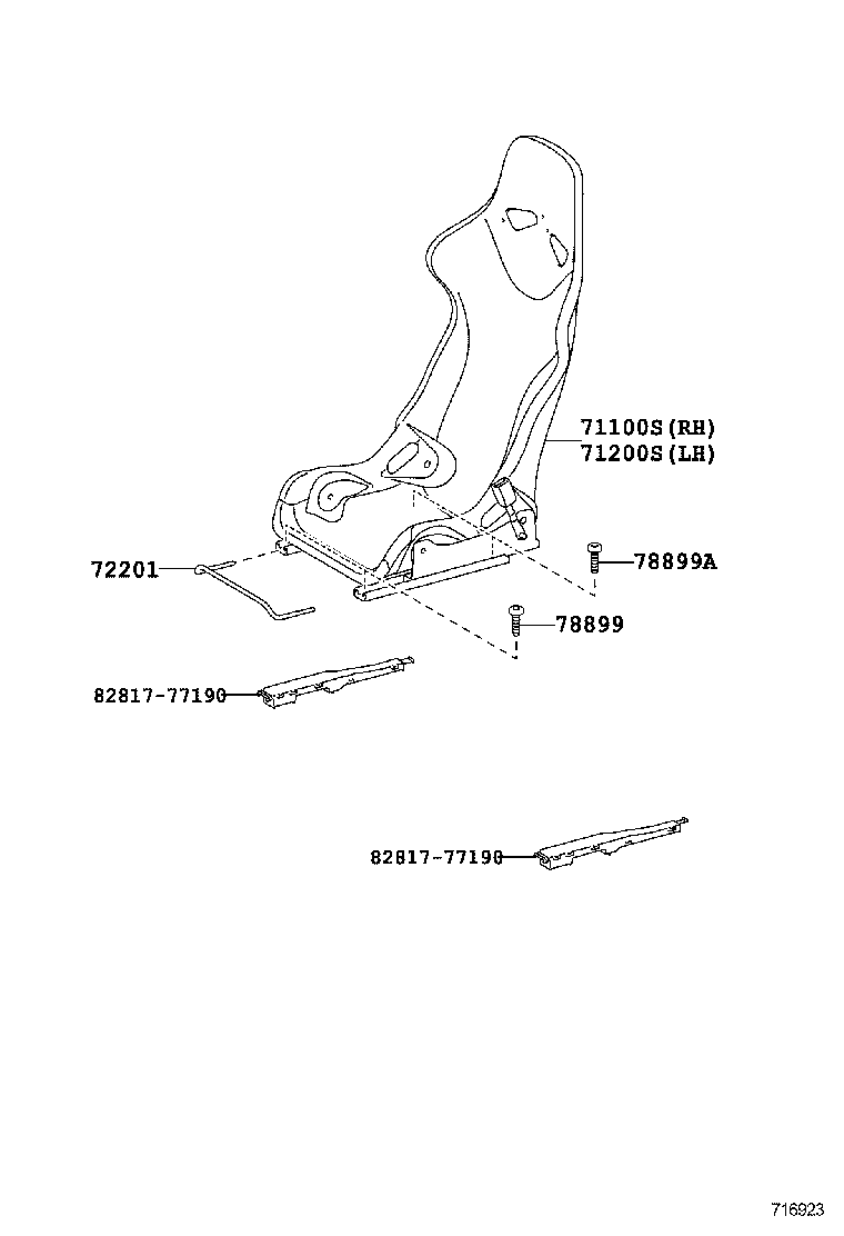  LFA |  FRONT SEAT SEAT TRACK