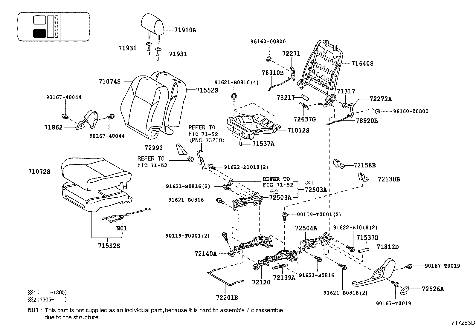  HILUX |  SEAT SEAT TRACK