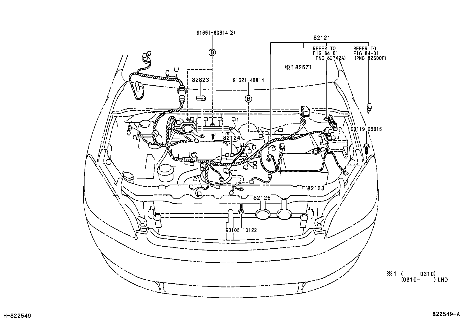  PICNIC AVENSIS VERSO |  WIRING CLAMP