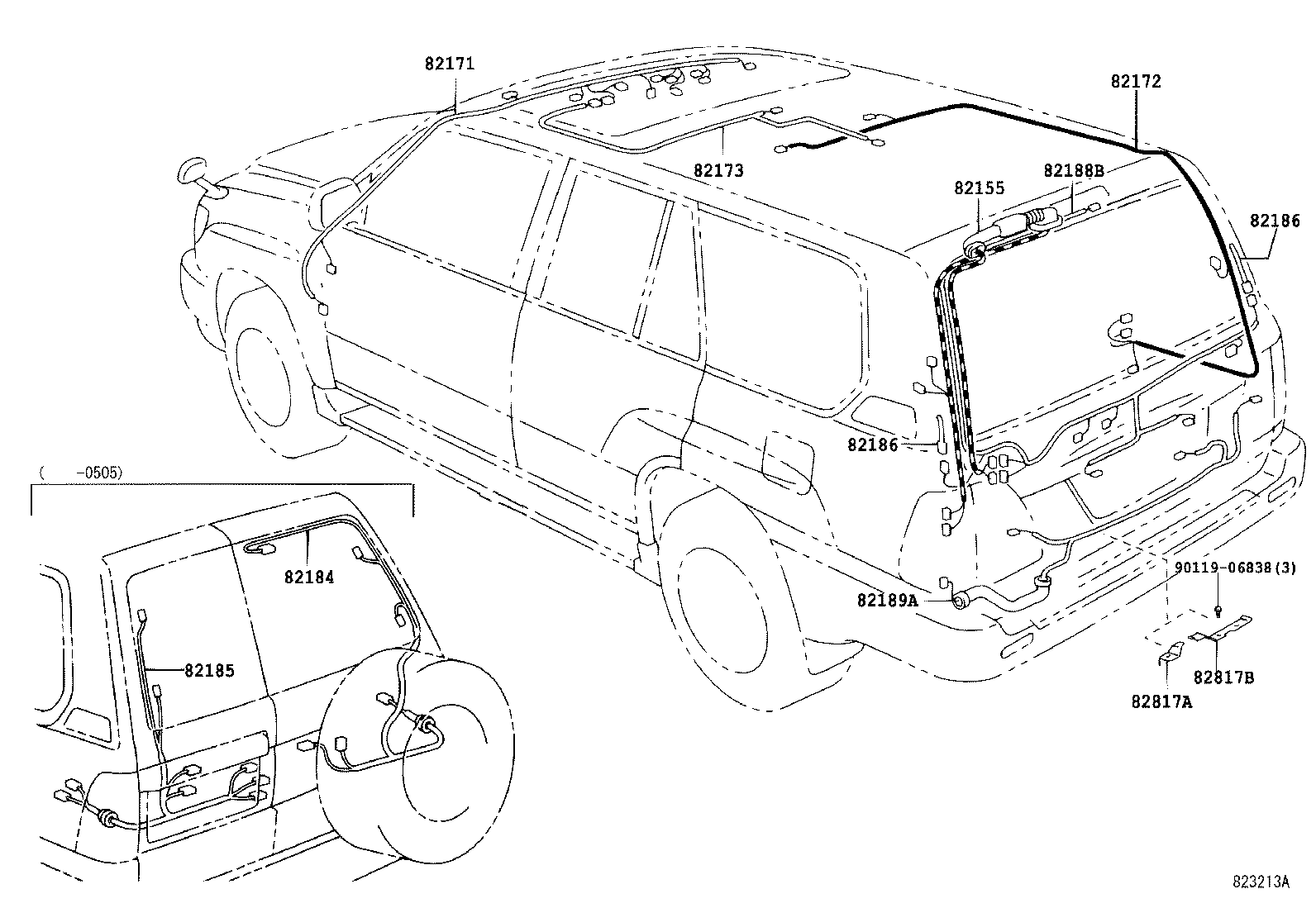  LAND CRUISER 100 105 |  WIRING CLAMP