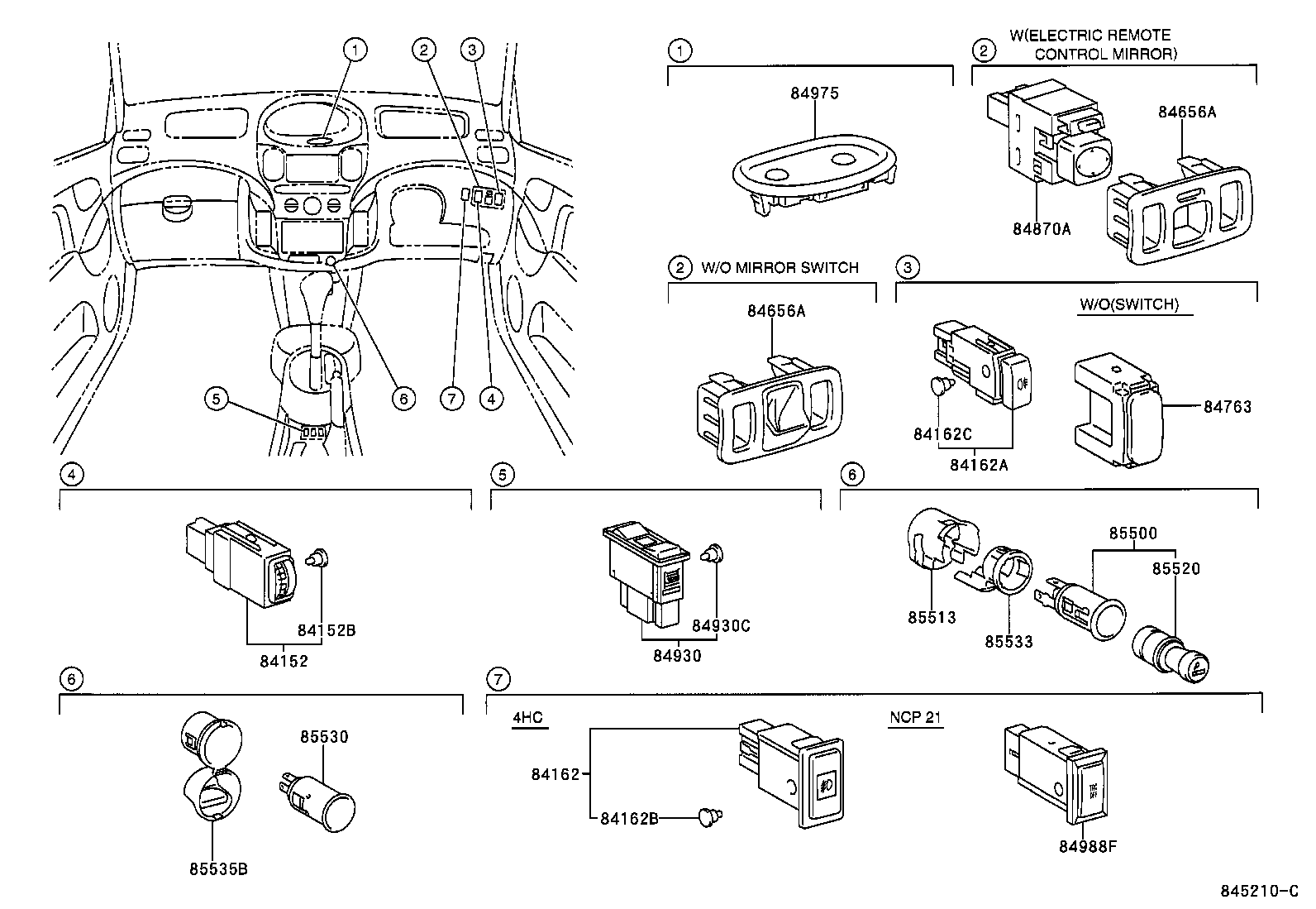  YARIS ECHO VERSO |  SWITCH RELAY COMPUTER