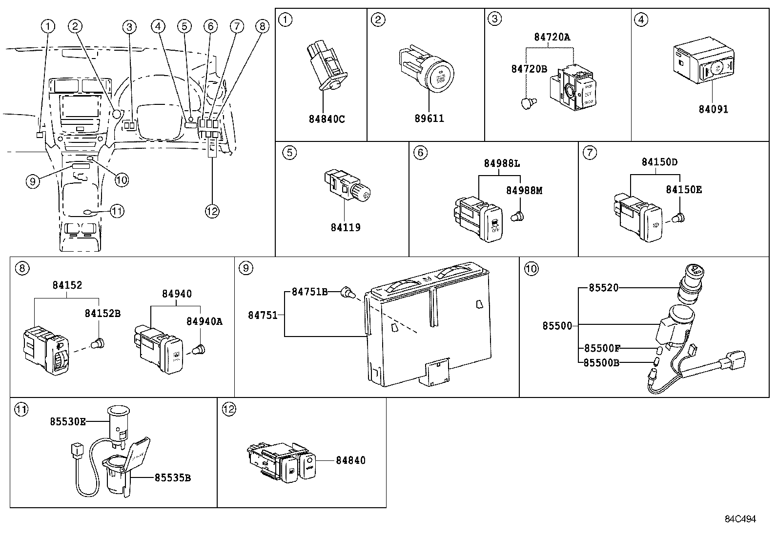  IS250 350 2 D |  SWITCH RELAY COMPUTER