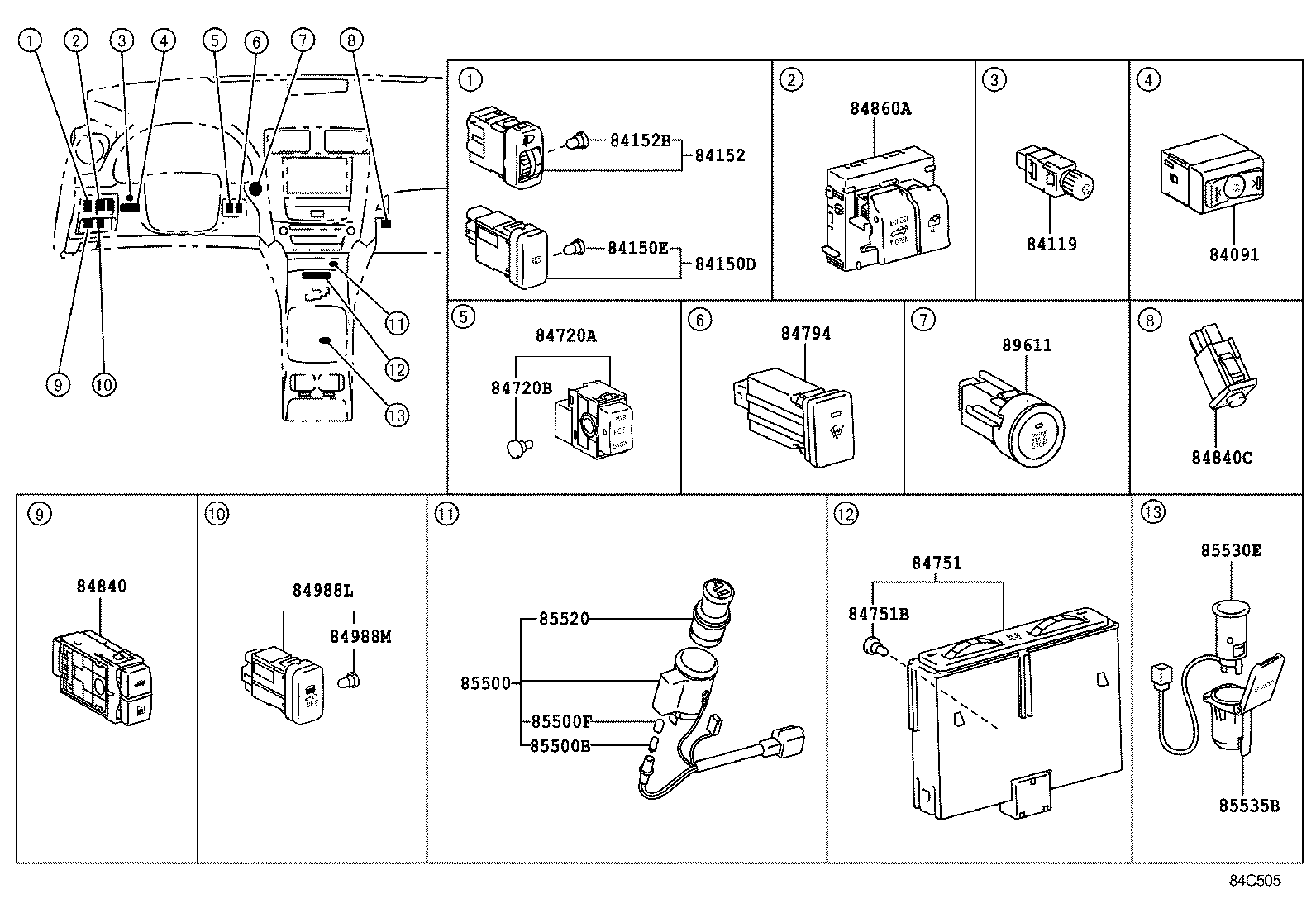  IS250C |  SWITCH RELAY COMPUTER