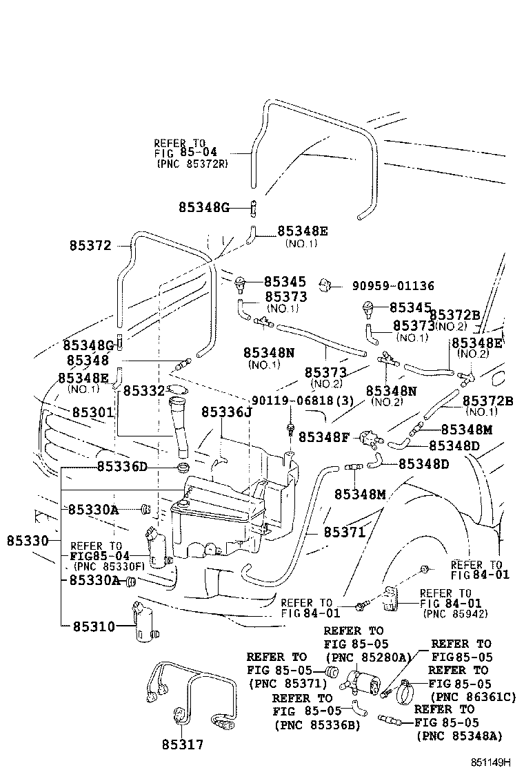  LAND CRUISER 100 105 |  WINDSHIELD WASHER