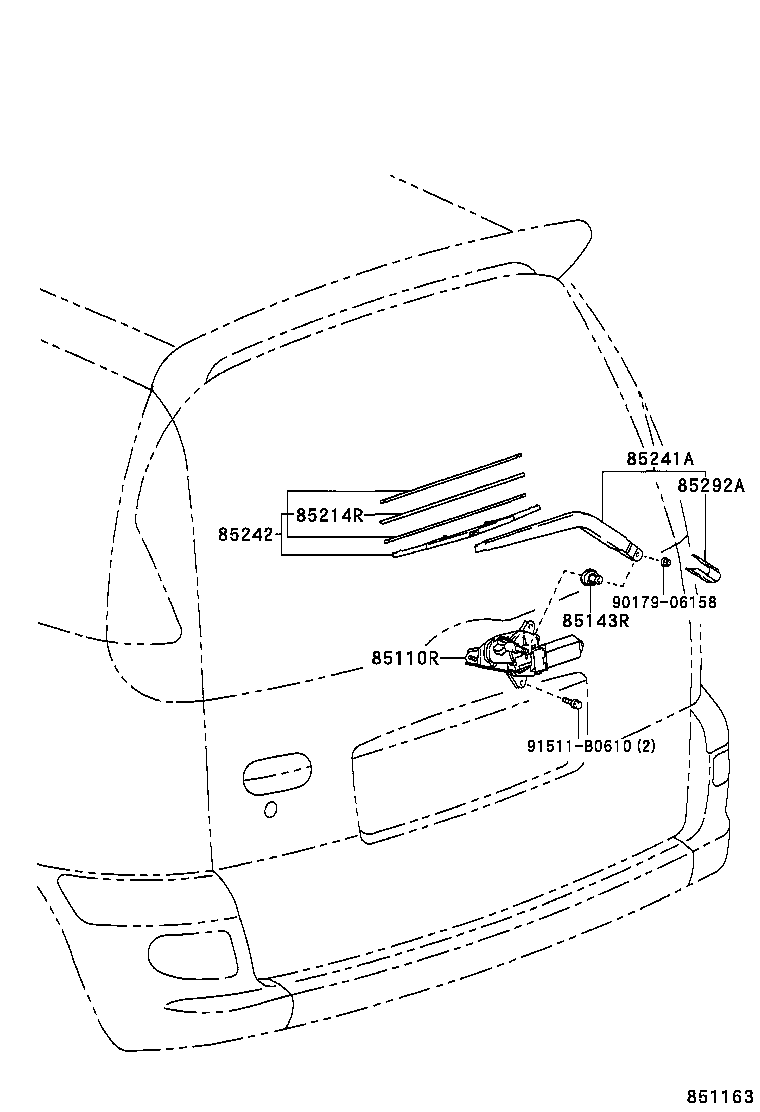  YARIS ECHO VERSO |  REAR WIPER