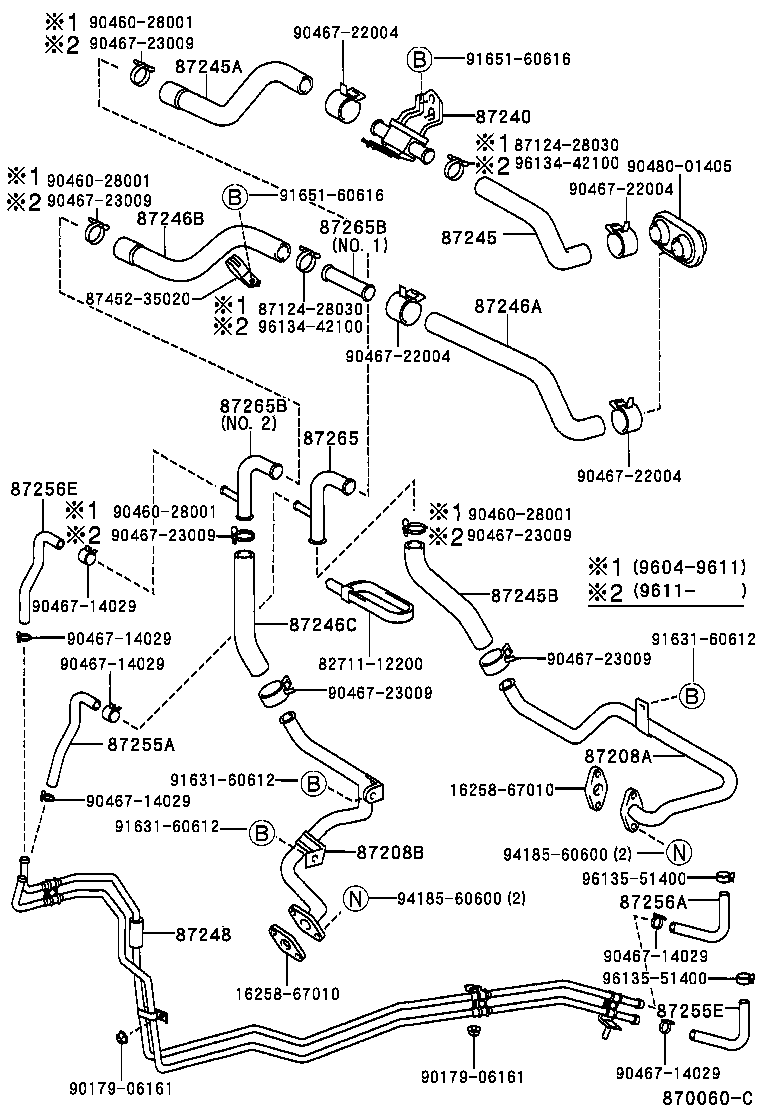  LAND CRUISER 90 |  HEATING AIR CONDITIONING WATER PIPING