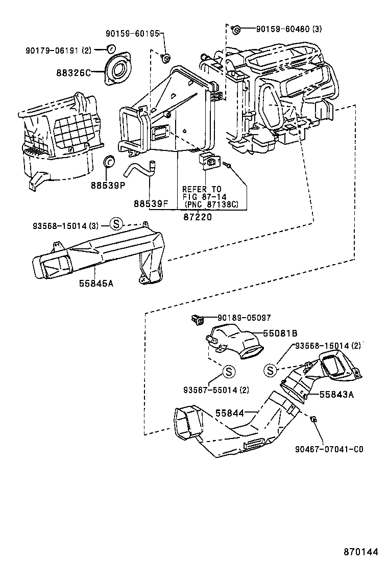  CELICA |  HEATING AIR CONDITIONING CONTROL AIR DUCT