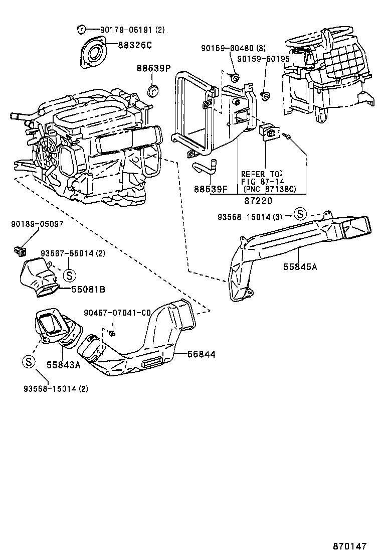  CELICA |  HEATING AIR CONDITIONING CONTROL AIR DUCT