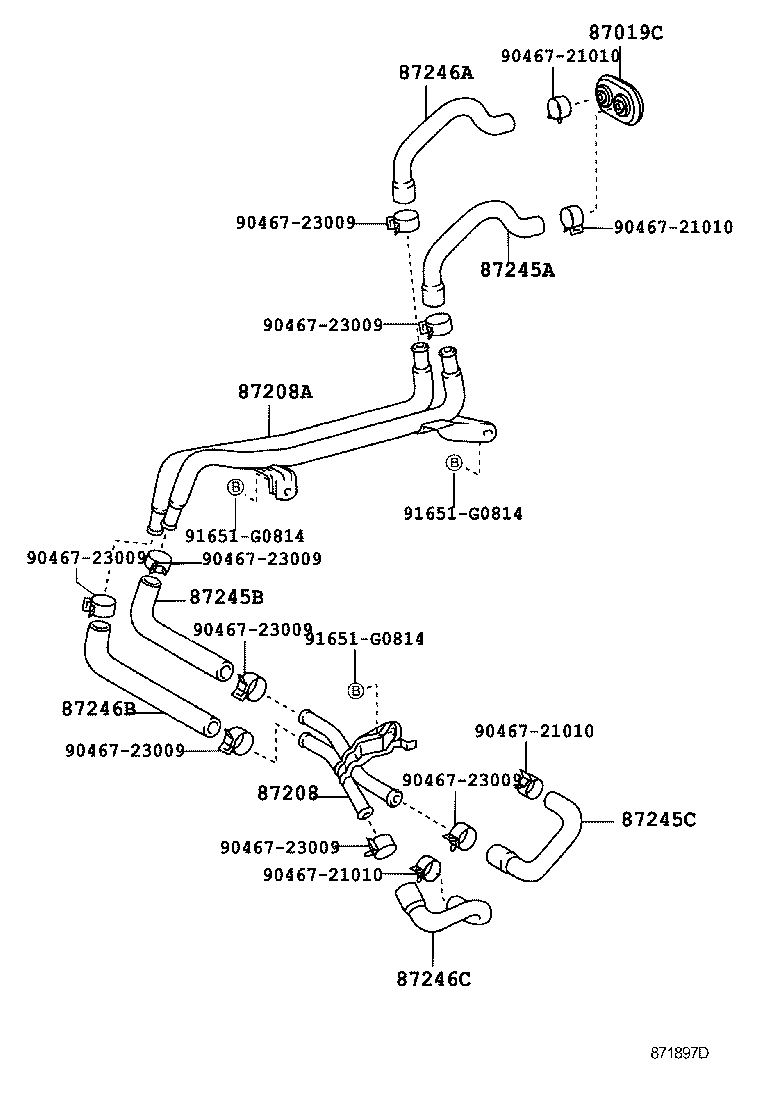  HILUX |  HEATING AIR CONDITIONING WATER PIPING