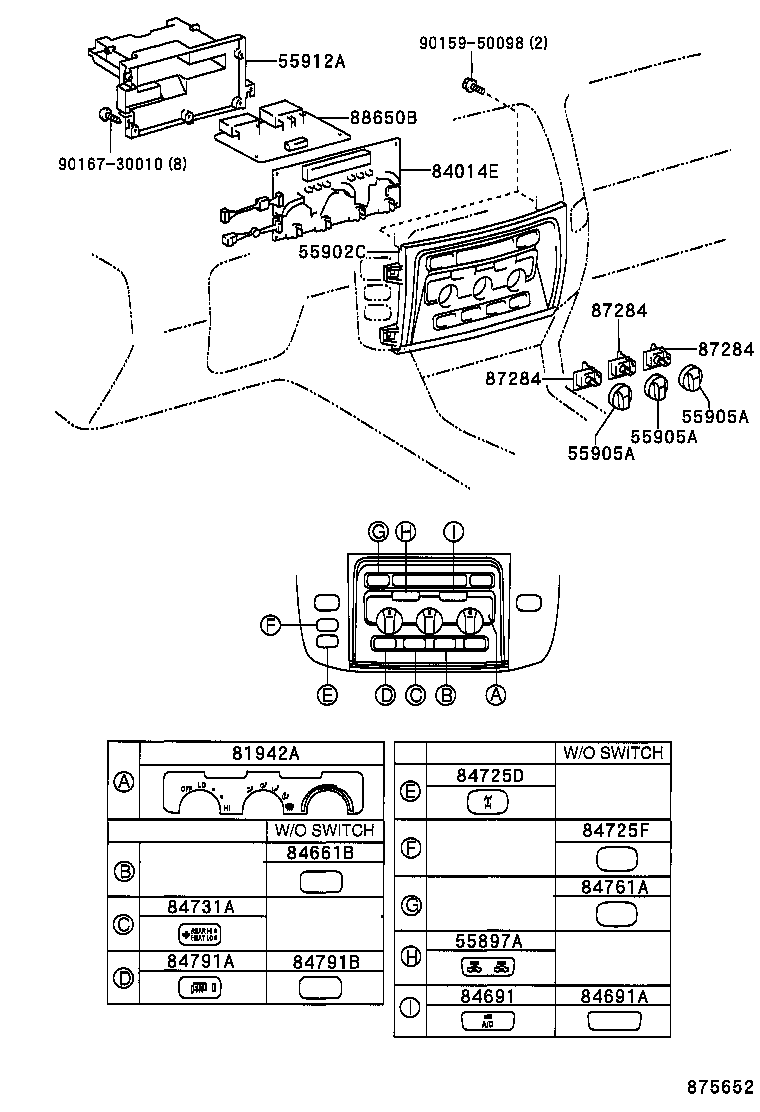  LAND CRUISER 100 |  HEATING AIR CONDITIONING CONTROL AIR DUCT