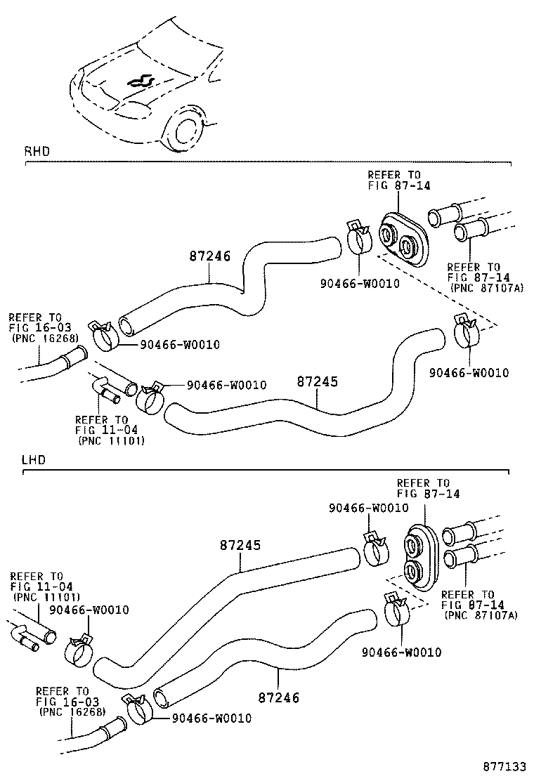  COROLLA |  HEATING AIR CONDITIONING WATER PIPING