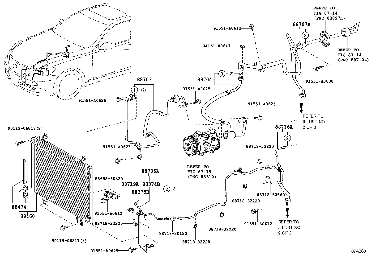  LS460 460L |  HEATING AIR CONDITIONING COOLER PIPING