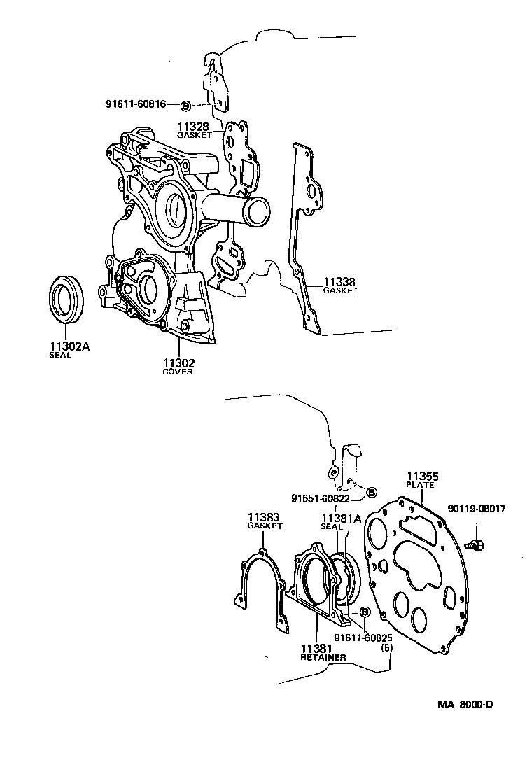  LAND CRUISER 70 |  TIMING GEAR COVER REAR END PLATE