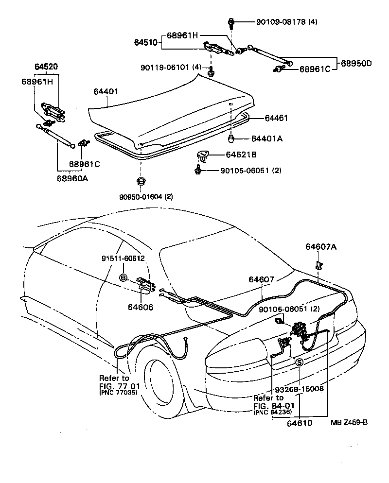  CELICA |  LUGGAGE COMPARTMENT DOOR LOCK