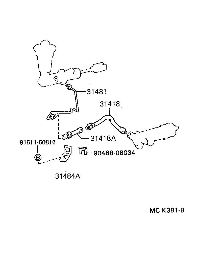  LAND CRUISER 70 |  CLUTCH PEDAL FLEXIBLE HOSE