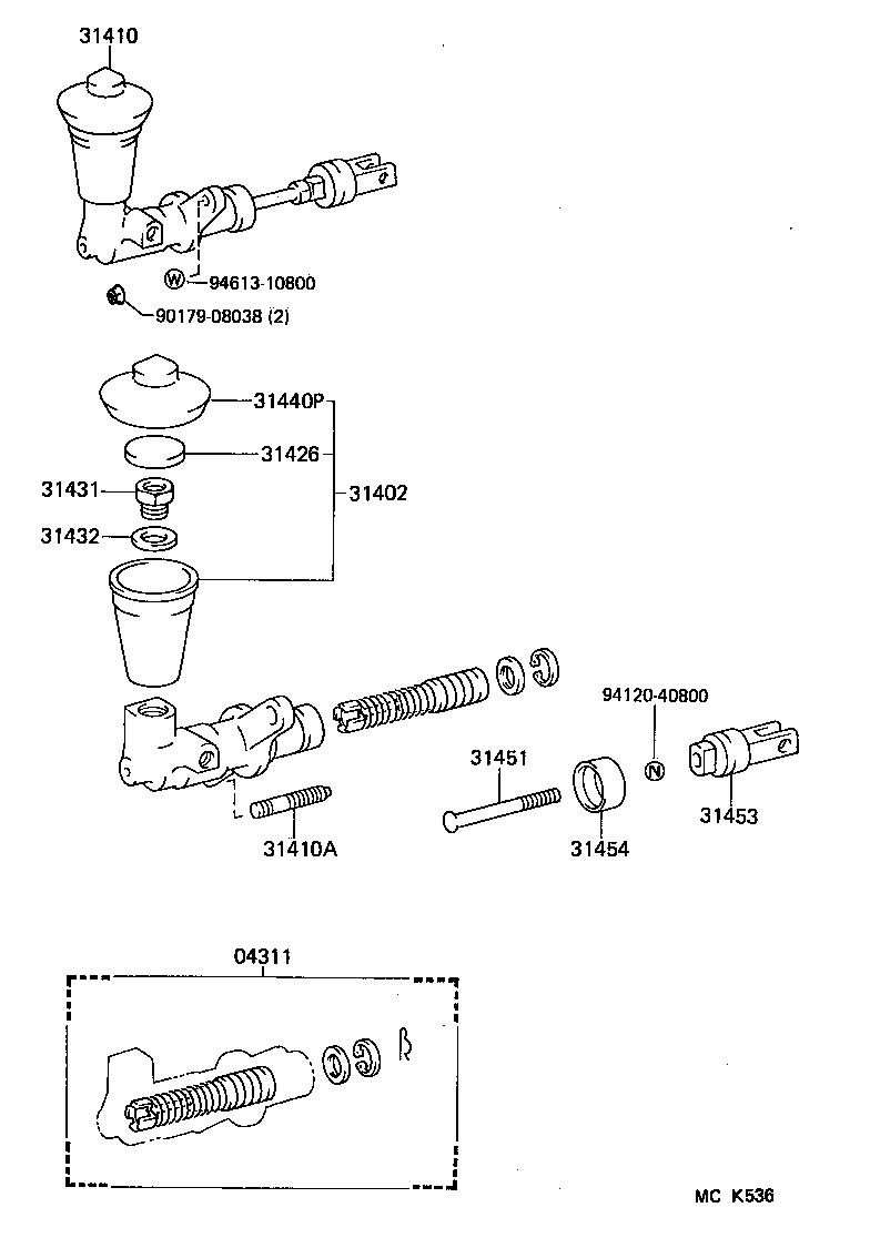  LAND CRUISER 70 |  CLUTCH MASTER CYLINDER