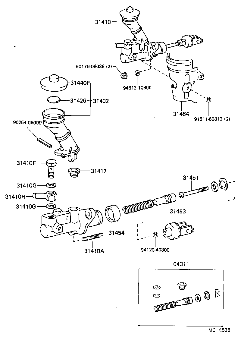  LAND CRUISER 70 |  CLUTCH MASTER CYLINDER