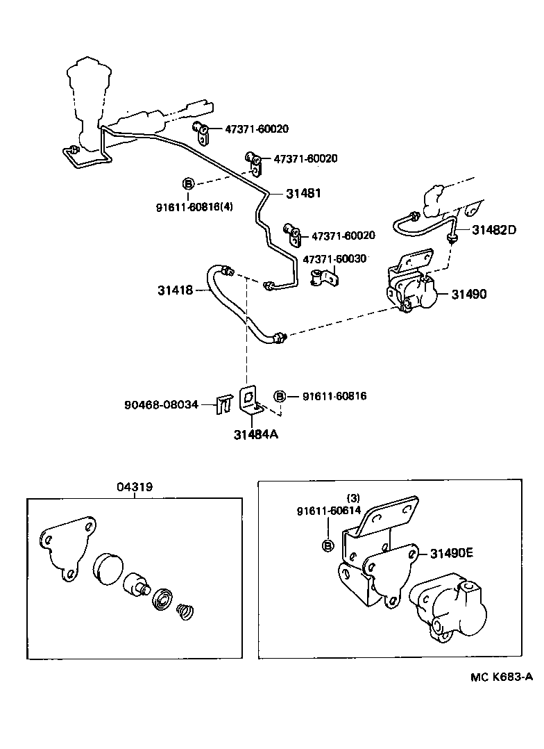  LAND CRUISER 70 |  CLUTCH PEDAL FLEXIBLE HOSE