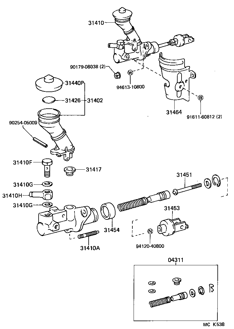  LAND CRUISER 70 |  CLUTCH MASTER CYLINDER