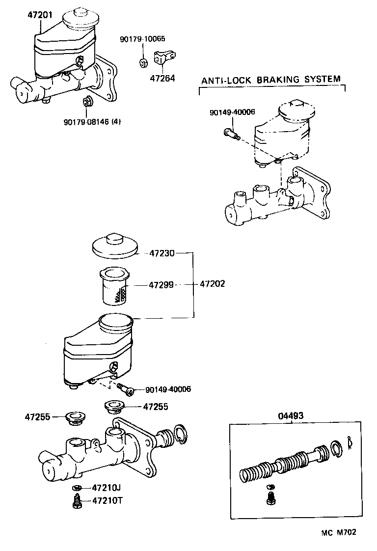  MR2 |  BRAKE MASTER CYLINDER