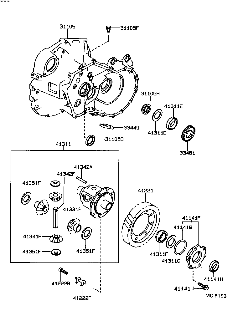  CELICA |  FRONT AXLE HOUSING DIFFERENTIAL