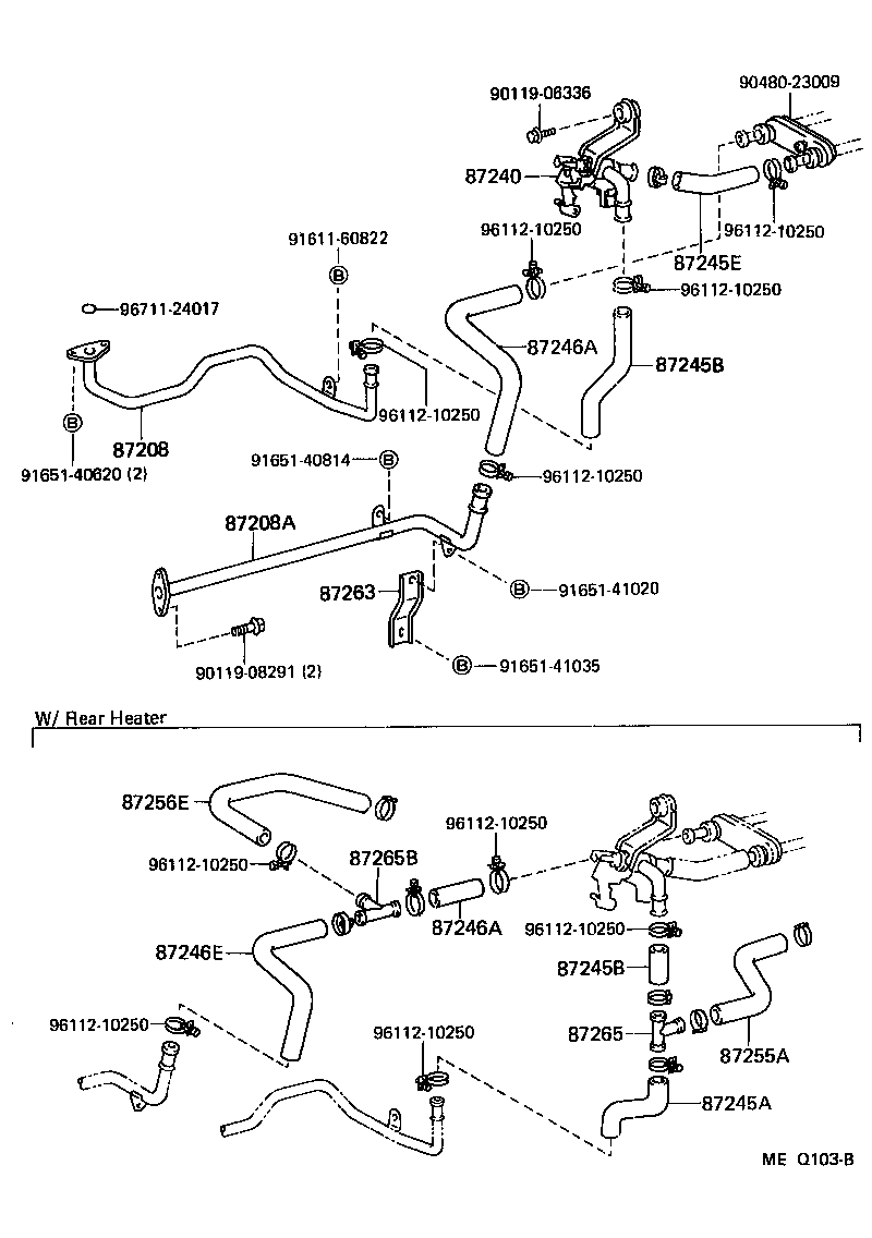  LAND CRUISER 70 |  HEATING AIR CONDITIONING WATER PIPING