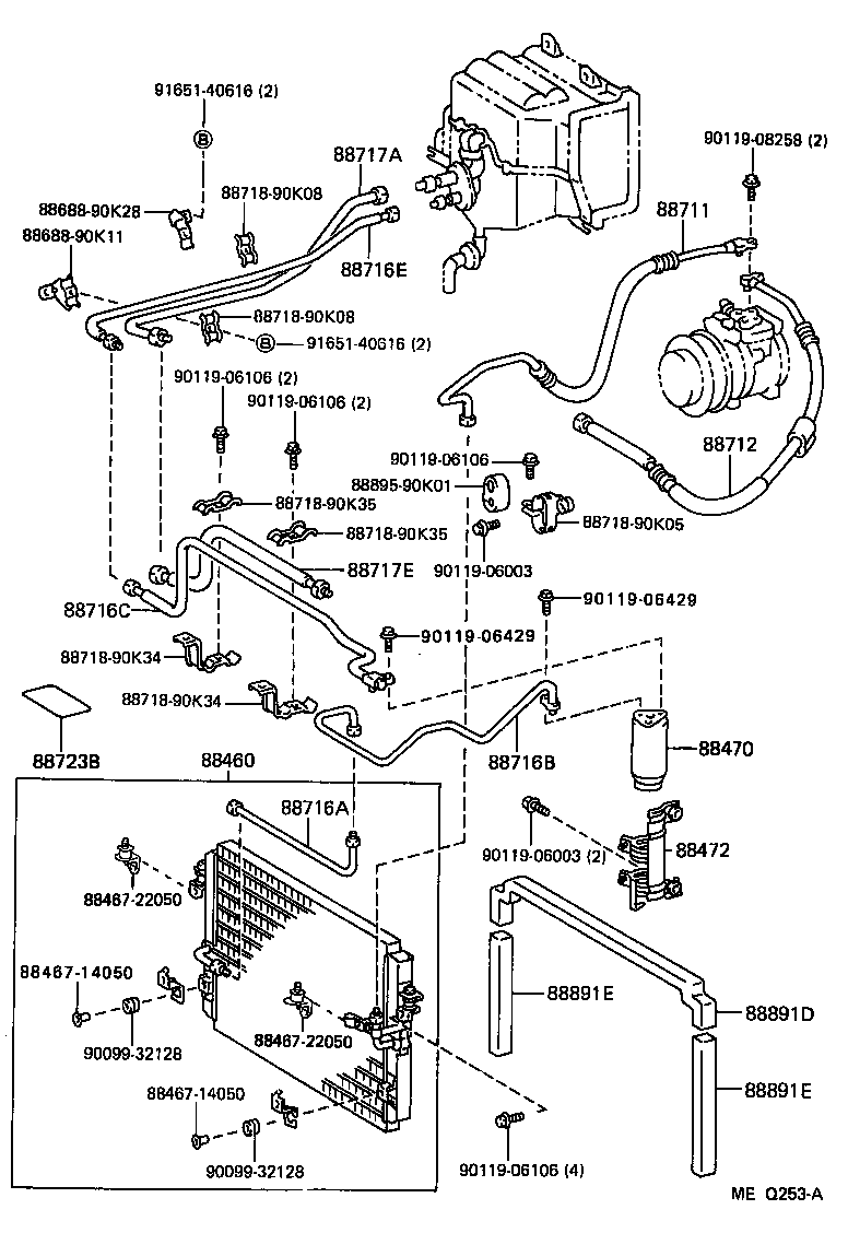  LAND CRUISER 70 |  HEATING AIR CONDITIONING COOLER PIPING