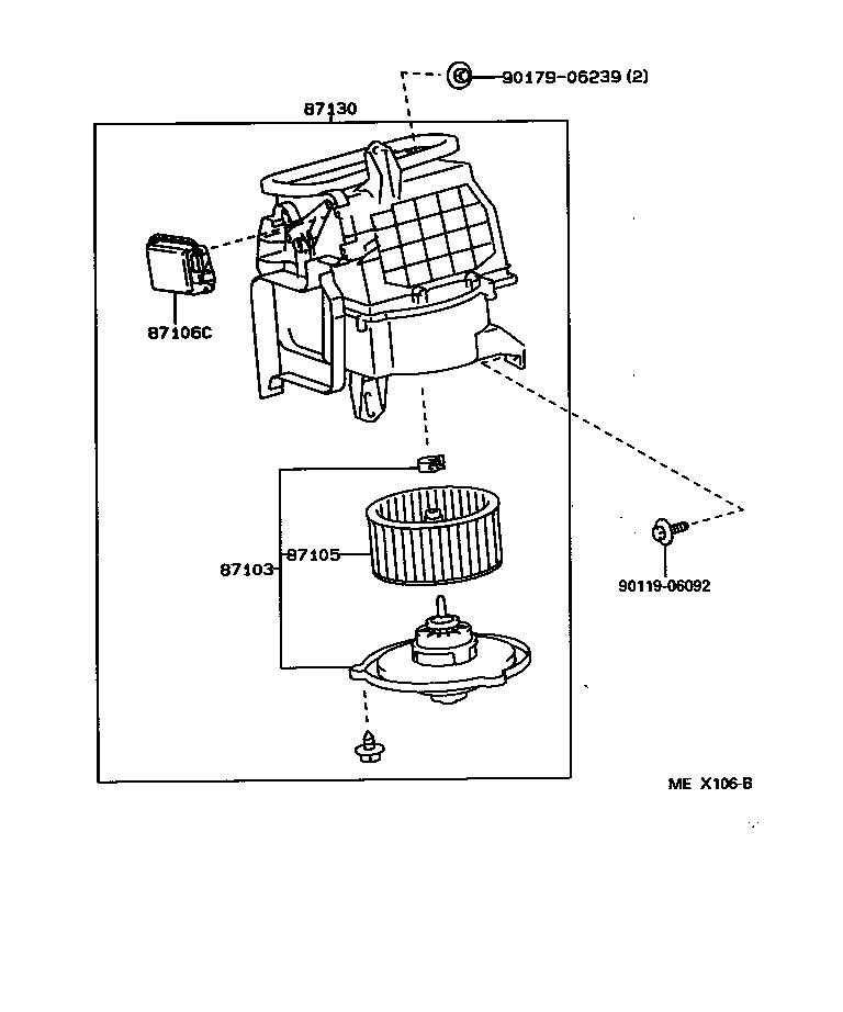  CELICA |  HEATING AIR CONDITIONING HEATER UNIT BLOWER