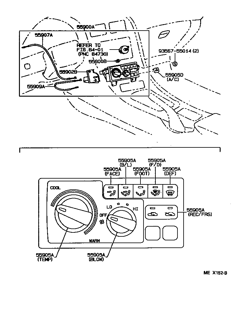  CELICA |  HEATING AIR CONDITIONING CONTROL AIR DUCT