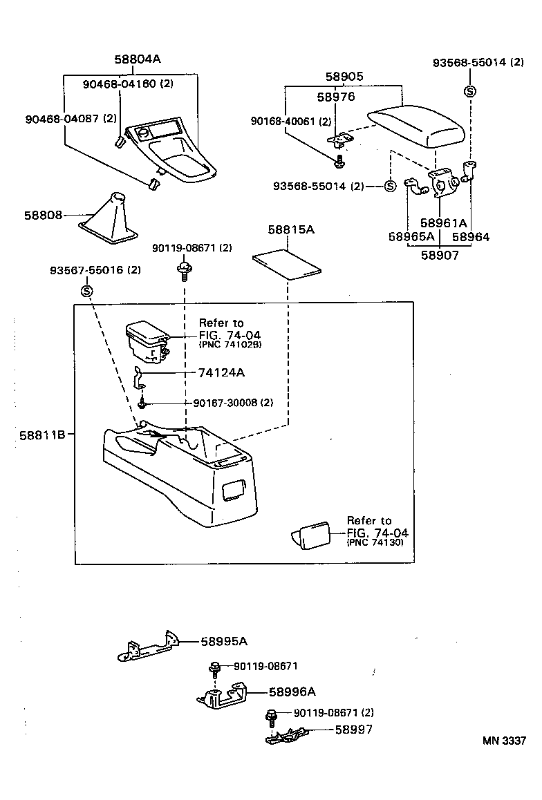  CELICA |  CONSOLE BOX BRACKET