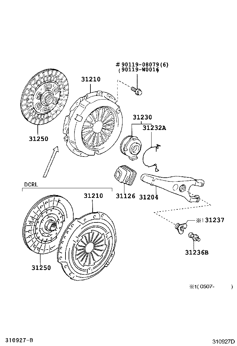  COROLLA HB UKP |  CLUTCH RELEASE FORK