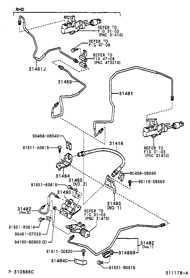  CAMRY |  CLUTCH PEDAL FLEXIBLE HOSE