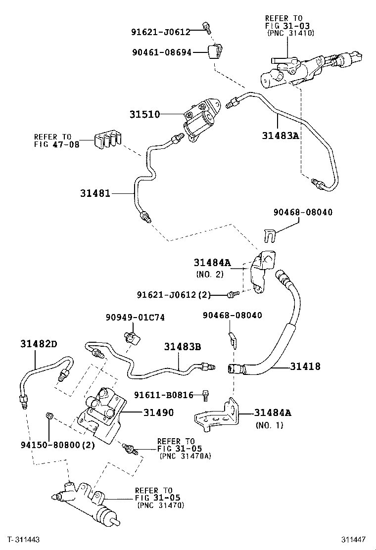  RAV4 |  CLUTCH PEDAL FLEXIBLE HOSE