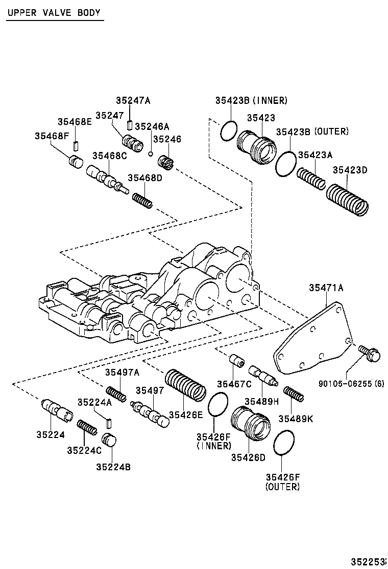  YARIS ECHO VERSO |  VALVE BODY OIL STRAINER ATM