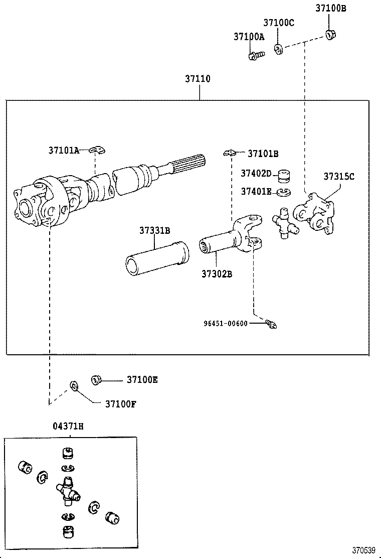  4RUNNER |  PROPELLER SHAFT UNIVERSAL JOINT