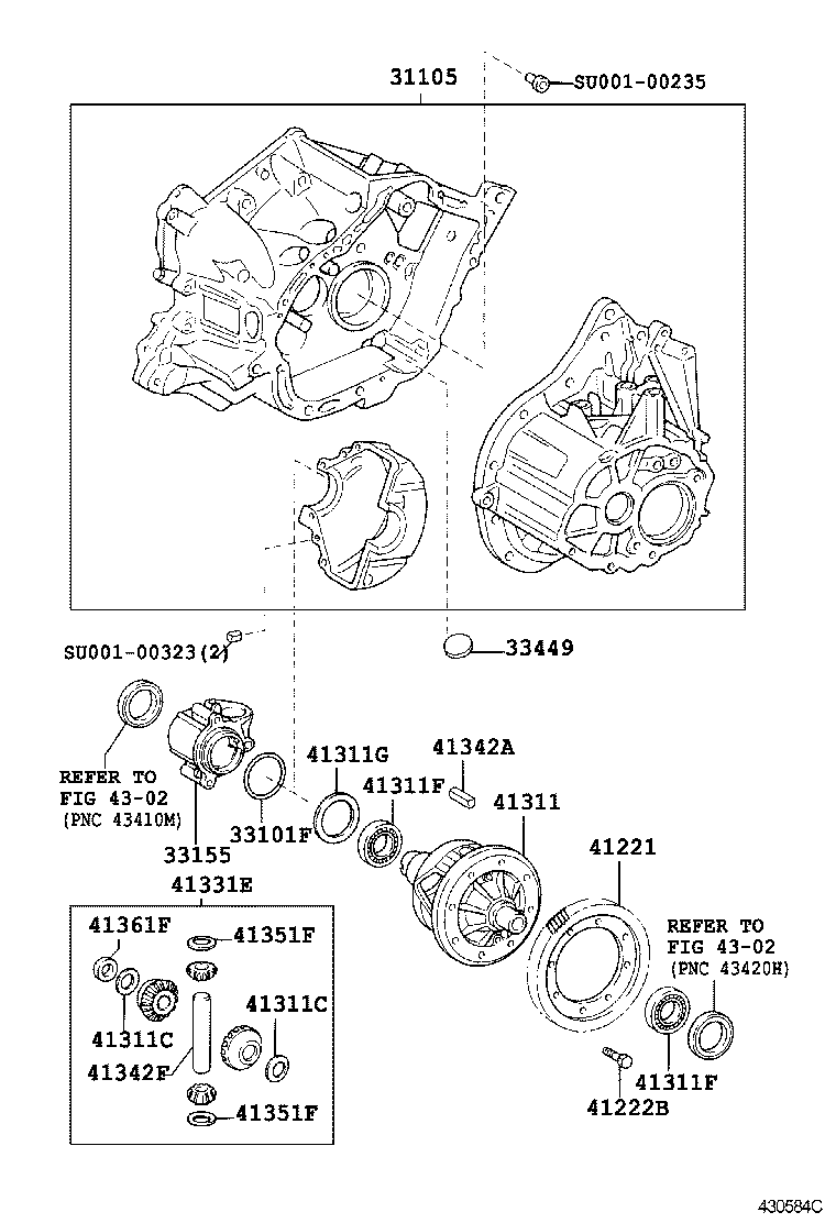  COROLLA HB LB |  FRONT AXLE HOUSING DIFFERENTIAL