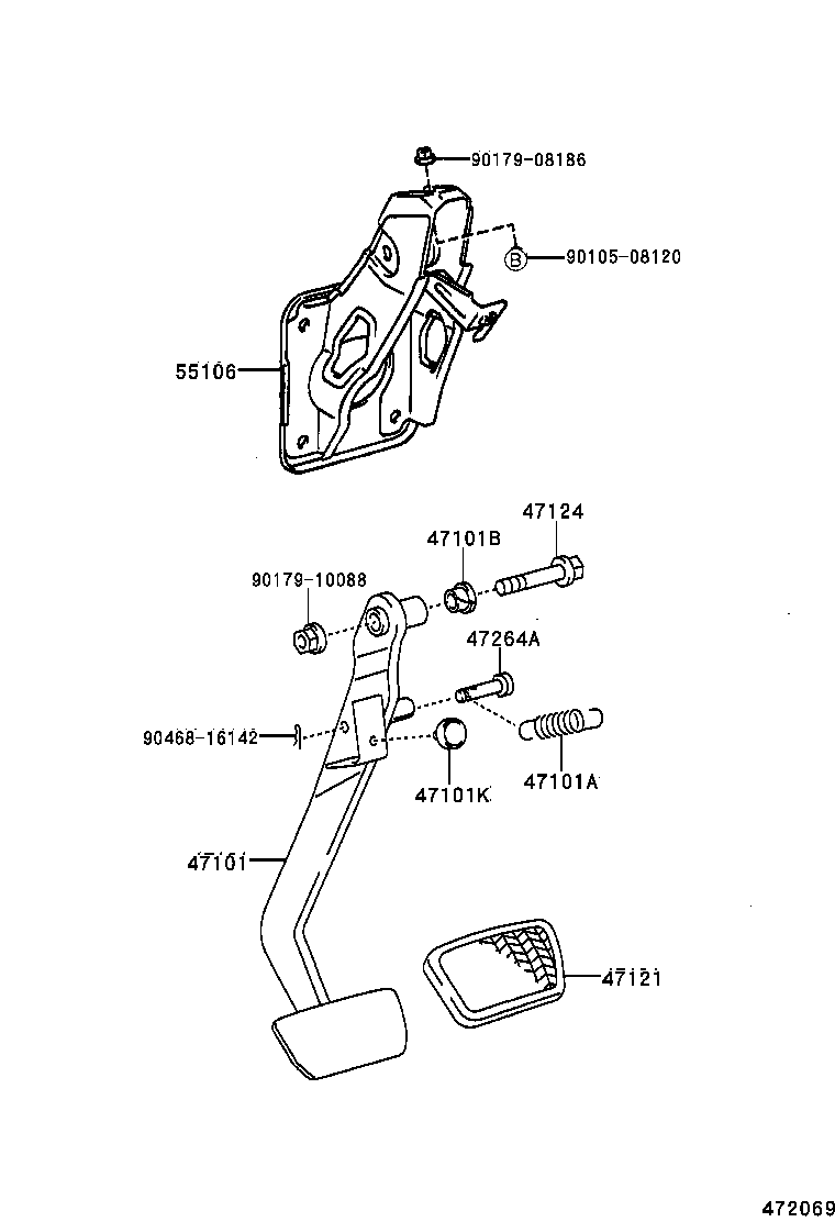  PRIUS |  BRAKE PEDAL BRACKET