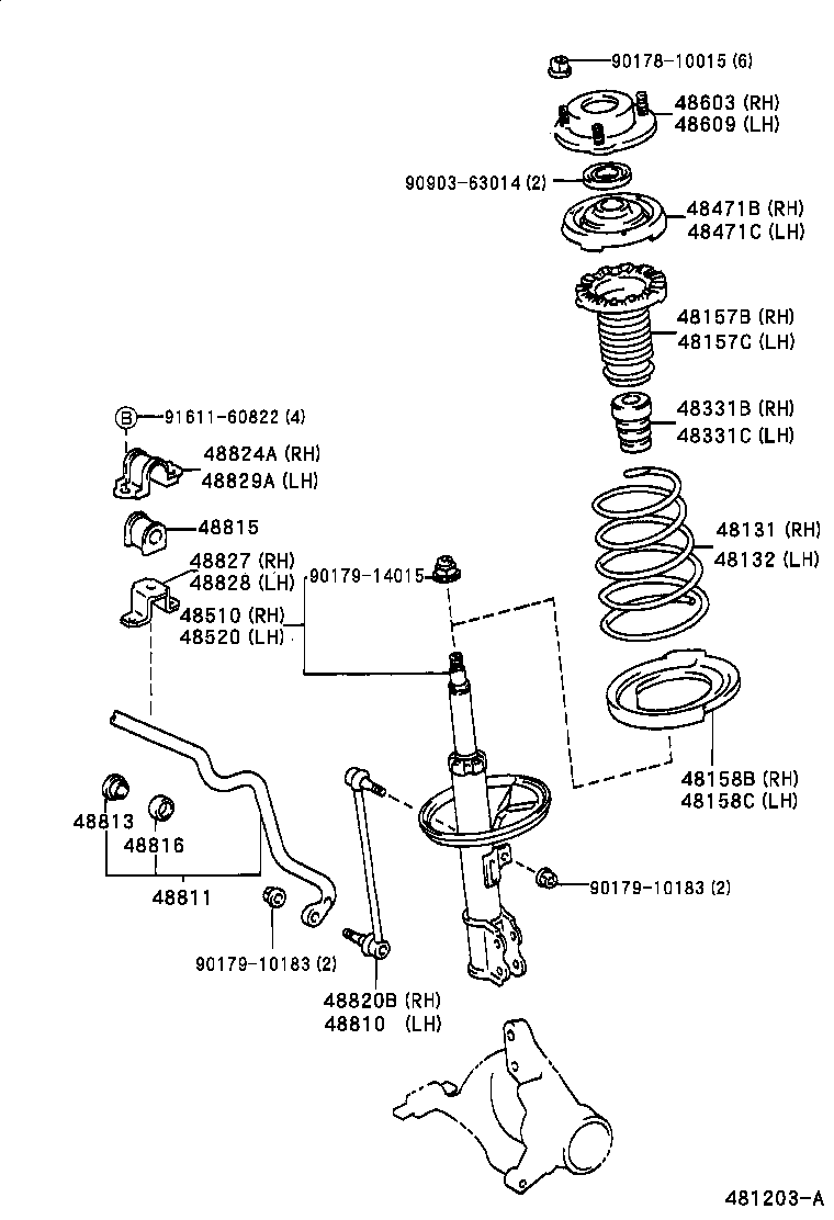  RX300 |  FRONT SPRING SHOCK ABSORBER