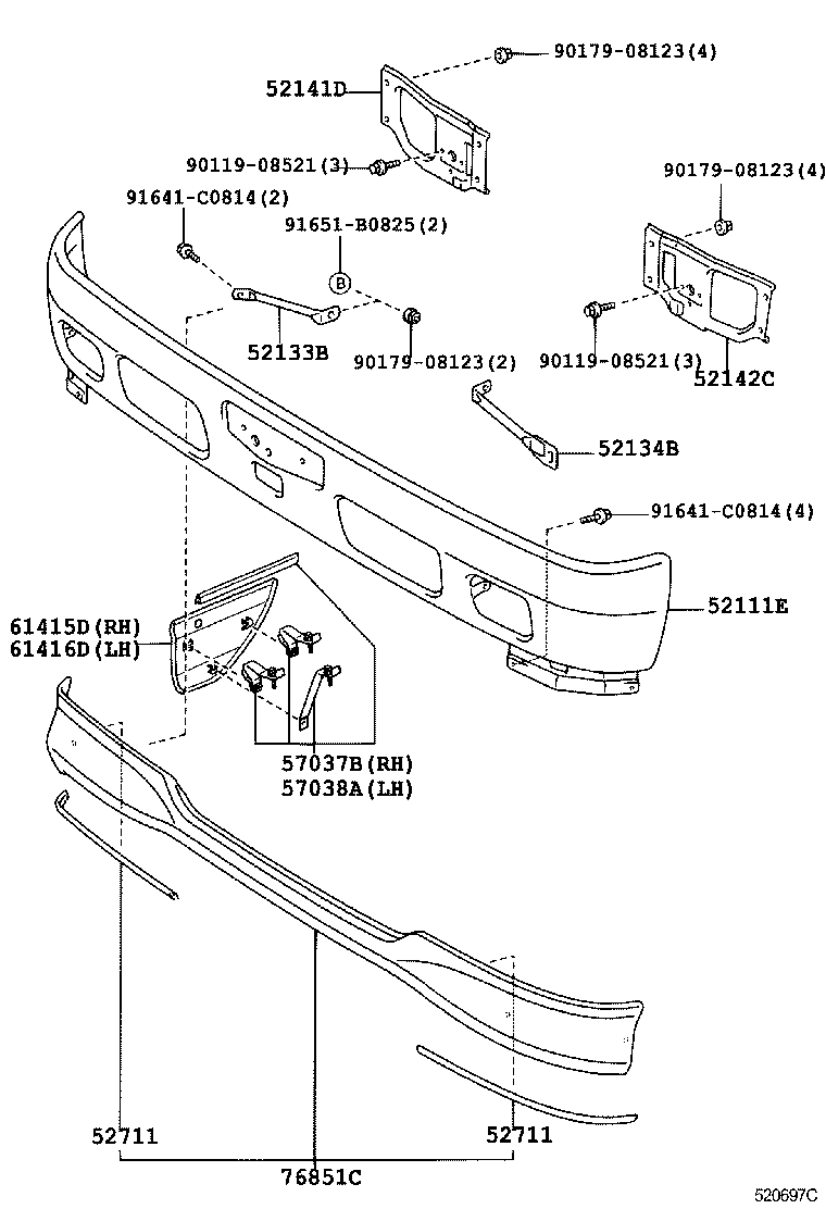  DYNA |  FRONT BUMPER BUMPER STAY