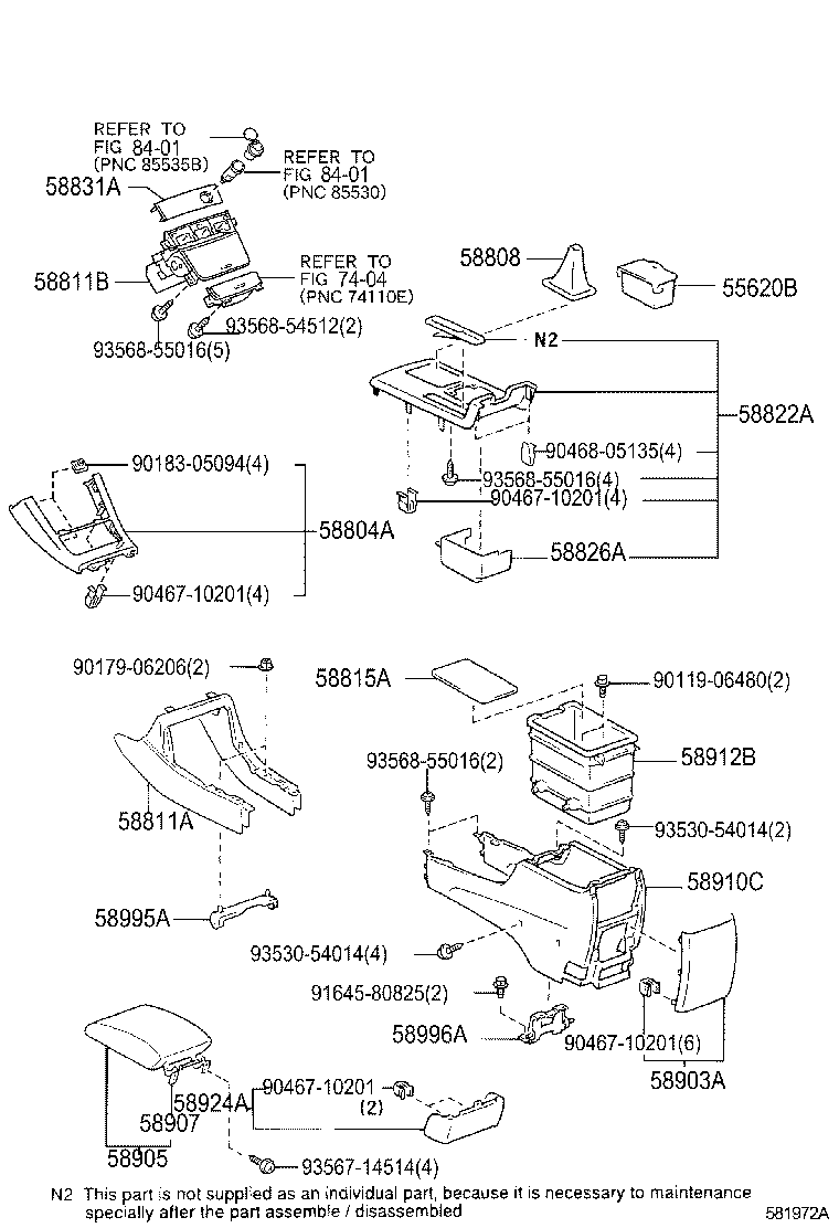  CAMRY |  CONSOLE BOX BRACKET