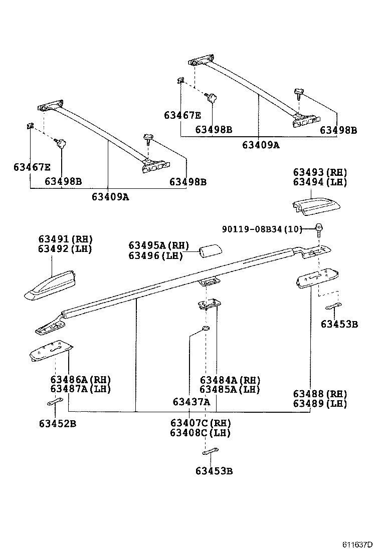  LAND CRUISER 100 |  ROOF PANEL BACK PANEL