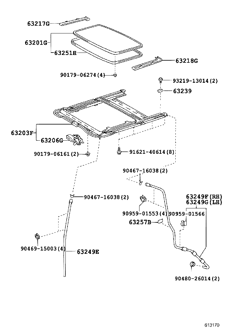  LX470 |  ROOF PANEL BACK PANEL