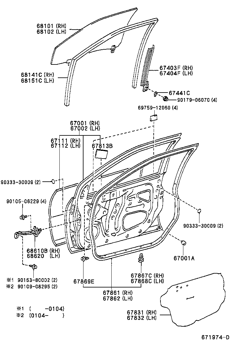  PRIUS |  FRONT DOOR PANEL GLASS