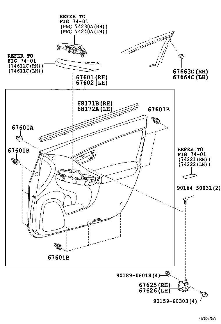  PRIUS PLUG IN HBD |  FRONT DOOR PANEL GLASS